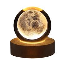 Crianças Led Bola De Cristal Luz Noturna Galáxia 3d Planeta Lua Lâmpada Quarto Decoração Para Casa