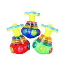 Crianças LED Piscando Girando Topo Giroscópio Música Brinquedo Forma UFO Girando Festa Favor