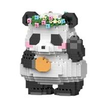 Crianças Mini Panda 3d Diamante Blocos De Construção Criativo Micro Animal Cidade Construção