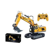 Crianças Rc Escavadeira Dumper Car 24g Controle Remoto Engenharia Crawler Truck Bulldozer Brinquedo