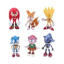Crianças Sonic Filme Tv Figuras De Ação Conjunto 6 8 18 Pçs Pvc Personagem Brinquedos Bolo Toppers