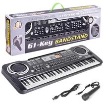 Crianças Teclado Eletrônico Piano 31/61 Teclas Com Microfone Iniciante Instrumento Musical Brinquedo