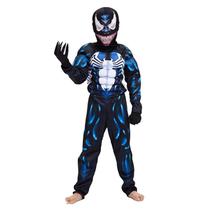 Crianças unissex preto aranha veneno fantasma traje 3d elastano macacão halloween cosplay macacão