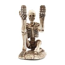 Criativo Retro Skeleton Style Design Pen Holder Punk Gothic Style Pencil Holder Decorações de Halloween para Home Office