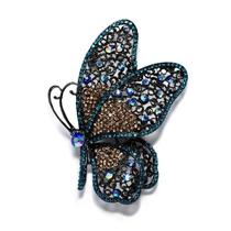 Criativo strass exagerado borboleta broche feminino moda casaco acessórios pino jóias Criativo strass exagerado borboleta broche feminino moda casaco acessórios pino jóias