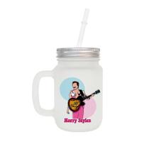 criattivis, Caneca com canudo Harry Style - Mason Jar criattivis, Caneca com canudo Harry Style - Mason Jar