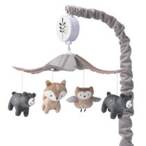 Crib Mobile Lambs & Ivy Woodland Forest Grey/Tan com música Crib Mobile Lambs & Ivy Woodland Forest Grey/Tan com música