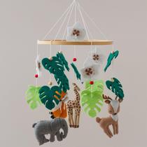 Crib Mobile Numhaw Felt Woodland Animals para bebês meninos/meninas