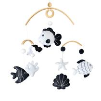 Crib Mobile VN3BTOY Montessori Black & White Fish 0-5 meses Crib Mobile VN3BTOY Montessori Black & White Fish 0-5 meses