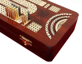 Cribbage Board House of Cribbage 14 4 Track com armazenamento de cartões Cribbage Board House of Cribbage 14 4 Track com armazenamento de cartões