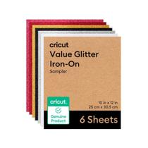 Cricut Value IronOn Transfer 6 Folhas 25cm x 30cm, Glitter Cricut Value IronOn Transfer 6 Folhas 25cm x 30cm, Glitter