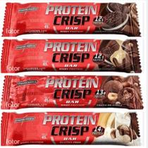 Crisp Bar Protein Sabor Cookies ,Duo Crunch,Leite Ninho eTrufa de Avelã de 45g-Kit 12-Integralmedica
