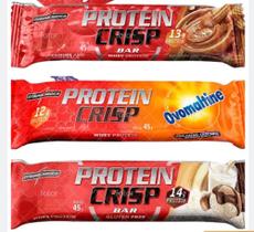 Crisp Bar Protein Sabor Duo Crunch,Ovomaltine e Peanut Butter de 45g-Kit 03-Integralmedica Crisp Bar Protein Sabor Duo Crunch,Ovomaltine e Peanut Butter de 45g-Kit 03-Integralmedica