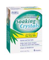 Cristais de imersão para banho de pés PediFix, 6 pacotes com óleo de melaleuca Cristais de imersão para banho de pés PediFix, 6 pacotes com óleo de melaleuca