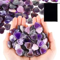 Cristais de quartzo Heart Amethyst Ecation 120 unidades com bolsa