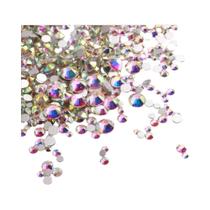 Cristais Personalizados AB Mix Tamanhos SS6-SS20 1440 Peças Strass De Vidro Com Fundo Plano Para