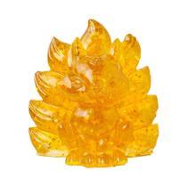 Cristal Natural Pedra Britada Resina Epóxi Raposa De Nove Caudas Meditação Decoração De Casa Diy