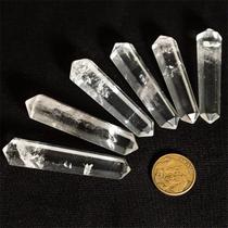 Cristal Pedra Comum Lapidado Bi Terminado 10 Unidades 5cm