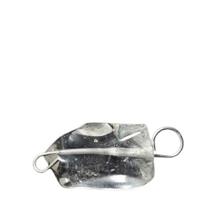 Cristal Rolada Natural Para Pingente ou Colar Furo Horizontal