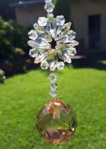 Cristal Suncatcher sala quarto jardim Chakras Champagne Cristal Suncatcher sala quarto jardim Chakras Champagne