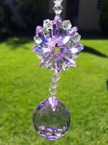 Cristal Suncatcher sala quarto jardim Chakras Facial Lilas