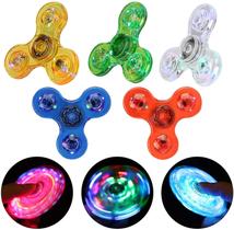 Cristal transparente Fidget Spinner SHIZHI Boutique com luz Cristal transparente Fidget Spinner SHIZHI Boutique com luz