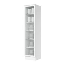 Cristaleira 01 Porta com Vidro 05 prateleiras 50cm Americana C373 Branco HP - Henn Cristaleira 01 Porta com Vidro 05 prateleiras 50cm Americana C373 Branco HP - Henn