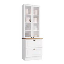 Cristaleira 02 Portas 02 Gavetas Americana Branco HP/Nature Cristaleira 02 Portas 02 Gavetas Americana Branco HP/Nature