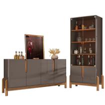 Cristaleira 050519 E Buffet 050518 Cinza Perola Cedro Dcasa Cristaleira 050519 E Buffet 050518 Cinza Perola Cedro Dcasa