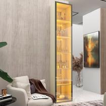 Cristaleira 1 Porta Reflecta com Fita Led e Espelho 100% Mdf Luminare Cristaleira 1 Porta Reflecta com Fita Led e Espelho 100% Mdf Luminare