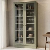 Cristaleira 120cm 2 Portas com Vidro 100% MDF Sevilha Verde/Hill Cristaleira 120cm 2 Portas com Vidro 100% MDF Sevilha Verde/Hill