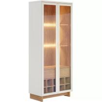 Cristaleira 2 Portas 1 Gaveta Off White Freijo Clb Off White