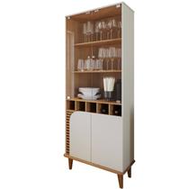 Cristaleira 2 Portas 5 Nichos Jurere Freijo Off White Matte CLB Cristaleira 2 Portas 5 Nichos Jurere Freijo Off White Matte CLB