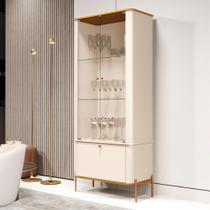 Cristaleira 2 Portas Baton Rouge Off White Nature Bronze Cristaleira 2 Portas Baton Rouge Off White Nature Bronze