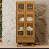Cristaleira 2 Portas Com LED - Vitrum-Naturale - Mavau Móveis