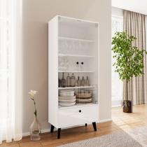 Cristaleira 2 Portas de Vidro 75cm Londres Politorno Móveis