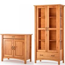 Cristaleira 2 Portas de Vidro e Buffet Aparador 93 cm Bella