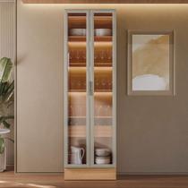Cristaleira 2 Portas de Vidro e LED Em MDF Allure Linea Brasil Cristaleira 2 Portas de Vidro e LED Em MDF Allure Linea Brasil