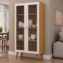 Cristaleira 2 Portas de Vidro Molduras com Detalhes em 45 100% Mdf Cristaleira 2 Portas de Vidro Molduras com Detalhes em 45 100% Mdf