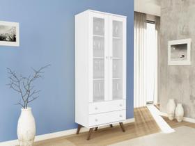 Cristaleira 2 Portas em Vidro 2 Gavetas