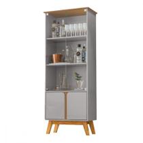 Cristaleira 2 Portas Madri Off White com Cinamomo Bechara