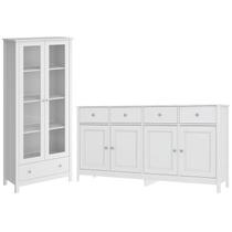 Cristaleira 2 Portas Vidro E Balcao Buffet 4 Portas Branco Dtall Cristaleira 2 Portas Vidro E Balcao Buffet 4 Portas Branco Dtall