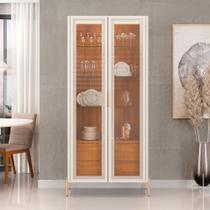 Cristaleira 2 Portas Vidro Reflecta 2 Gavetas Olivia DJ Móveis