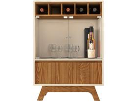 Cristaleira 3 Portas Carvalho nobre/Off White