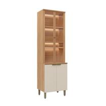 Cristaleira 4 Portas com Led Selene Linea Brasil
