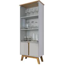 Cristaleira 4 Portas Madri 180x70 Cm Bechara Off White