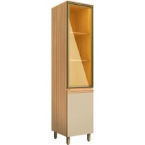 Cristaleira 50 cm 2 Portas com Vidro Móveis Sul Elegance, Fita em LED Cristaleira 50 cm 2 Portas com Vidro Móveis Sul Elegance, Fita em LED