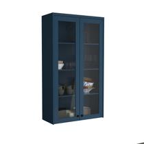 Cristaleira 80cm 2 Portas com Vidro Cozinha Sevilha