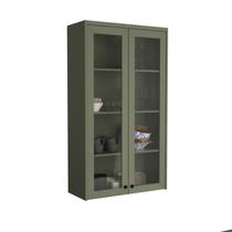 Cristaleira 80cm 2 Portas com Vidro Cozinha Sevilha