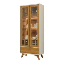 Cristaleira Adega Reflecta 2 Portas de Vidro c/ LED - Mavaular